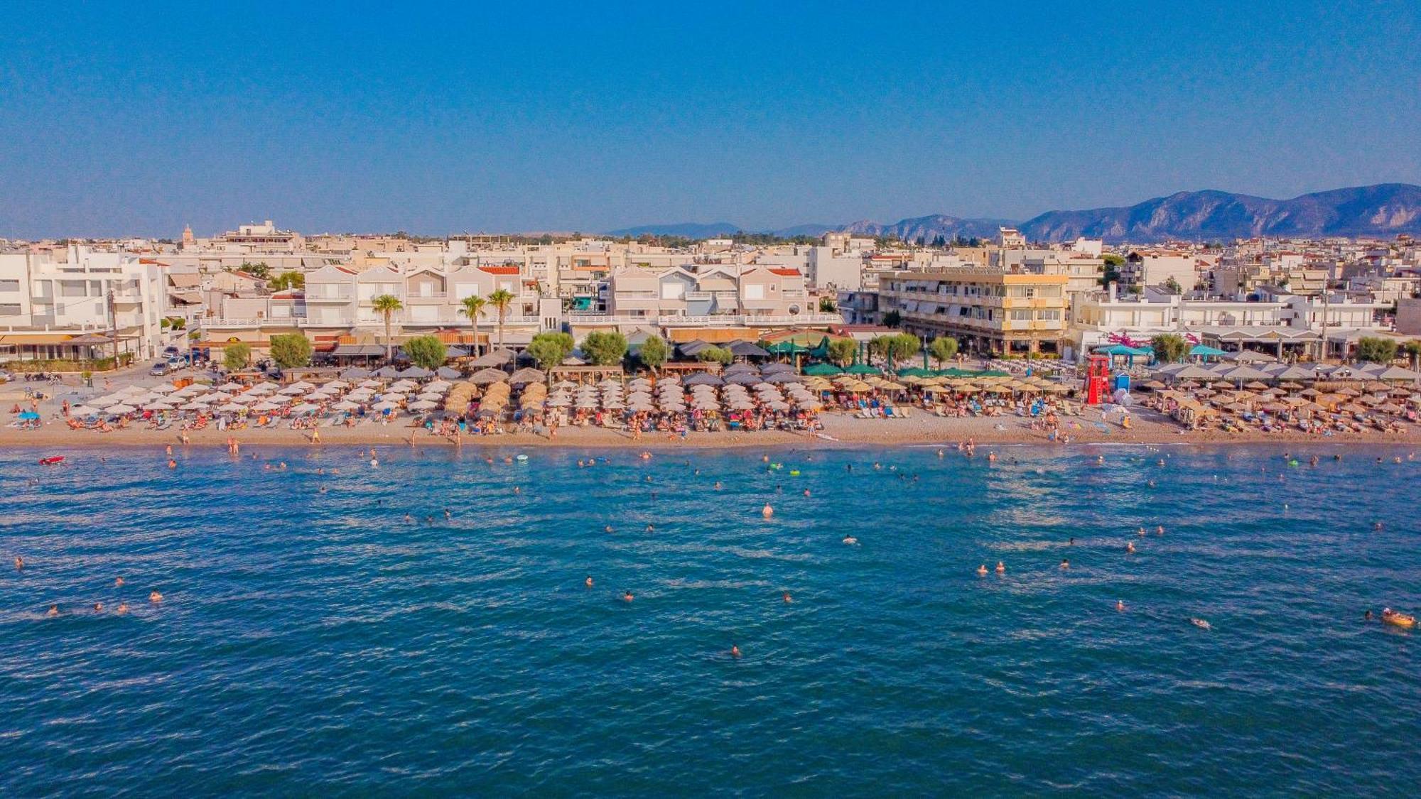 Beach Blue Villa Corinth Exteriör bild