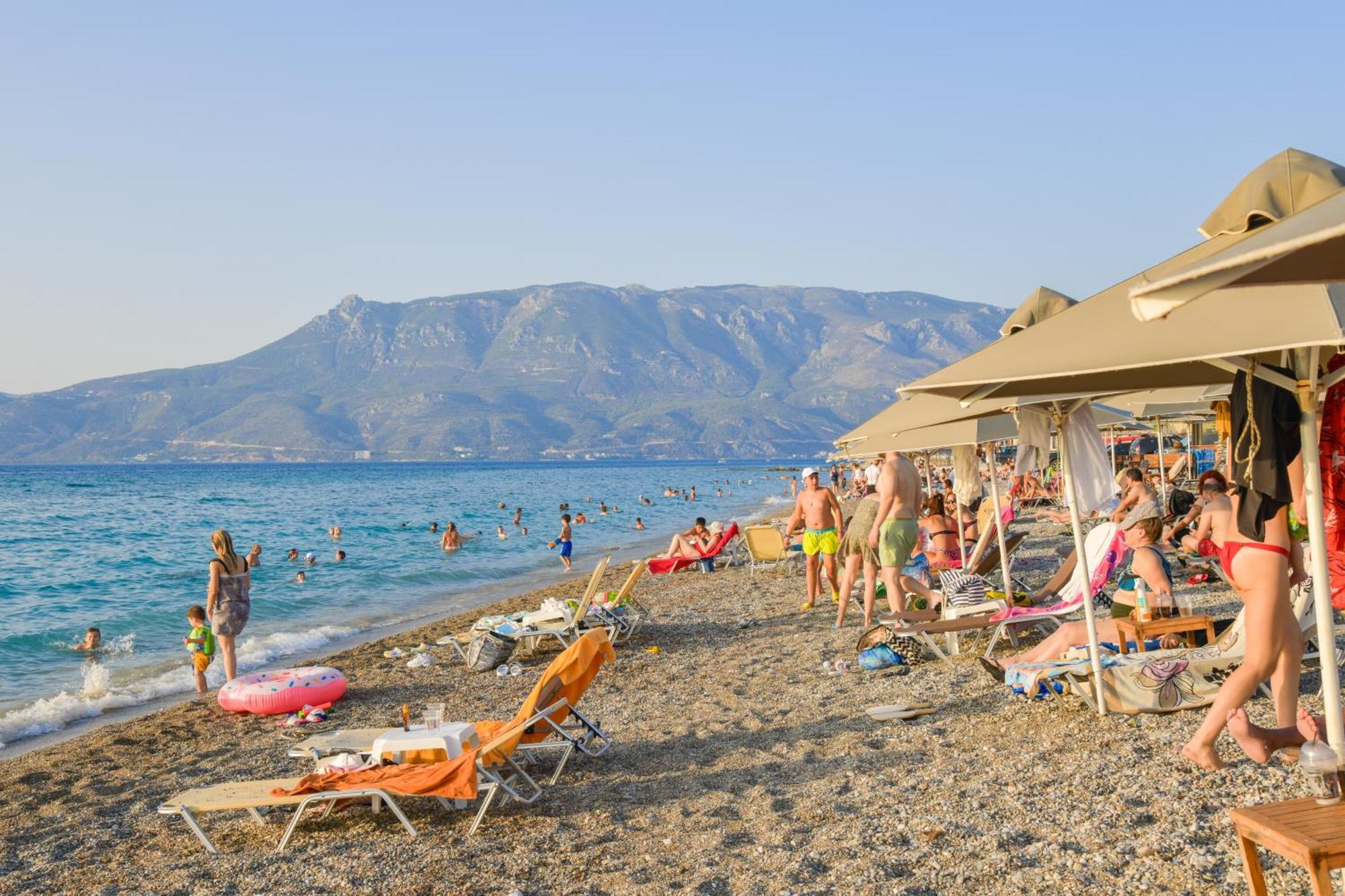 Beach Blue Villa Corinth Exteriör bild